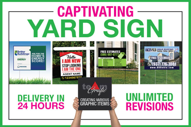 I will create captivating yard sign