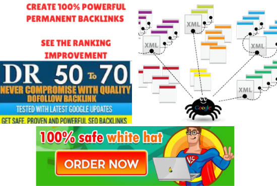 I will create high da permanent backlinks by off page SEO