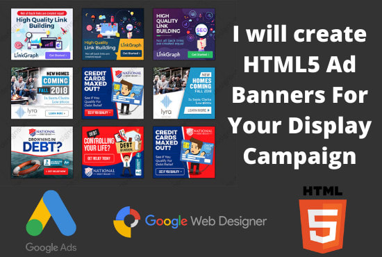 I will create HTML5 ad banners for your google display campaign