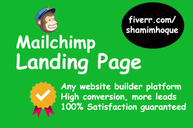 I will create mailchimp landing page in leadpages or wordpress
