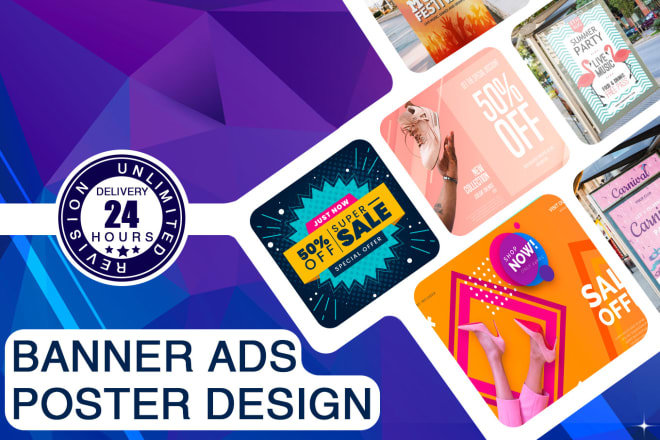 I will create professional banner ads and poster design