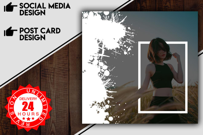 I will create professional social media design and postcard design