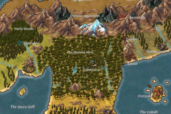 I will create quality fantasy maps for your rpg or novel