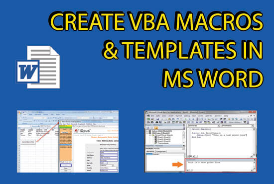 I will create vba scripts and macros for ms office