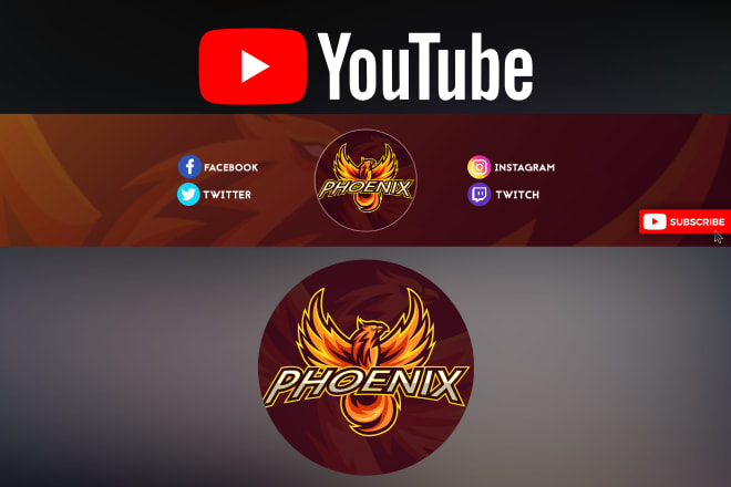 I will design a professional youtube logo and banner