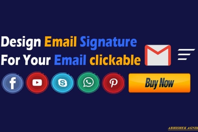 I will design a world class professional clickable email signature