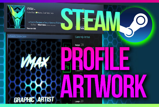 I will design an animated GIF artwork showcase for steam profile