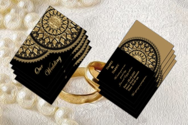 I will design awesome wedding invitation cards