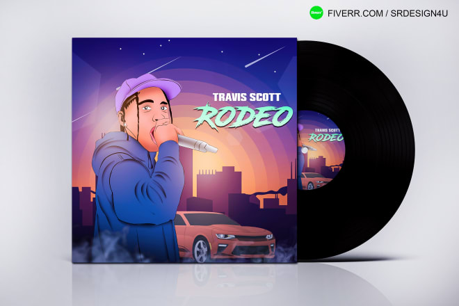 I will design cartoon mixtape single or album cover design