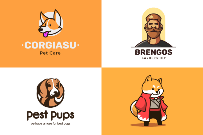 I will design cute cartoon mascot logo for kids, pet, app