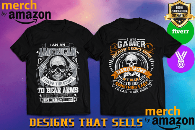 I will design original merch by amazon t shirts that sell more