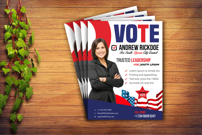 I will design political flyer and postcard for your campaign