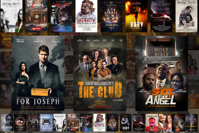 I will design professional movie or film poster
