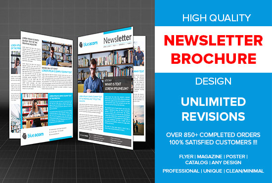 I will design professional newsletter or brochure