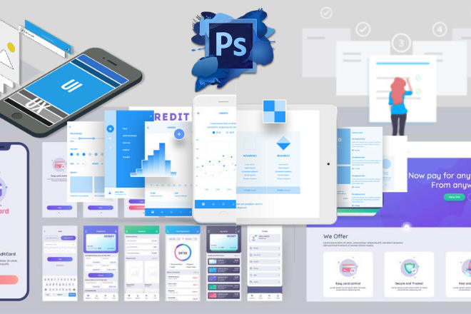 I will design UI UX for mobile app design, website design and landing page