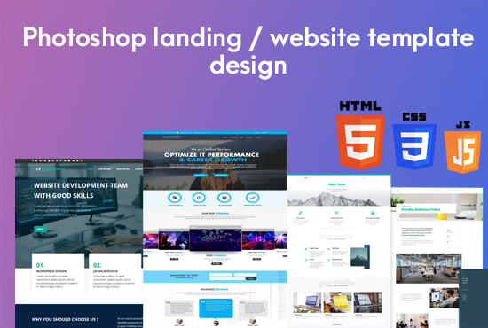 I will design website photoshop template with code