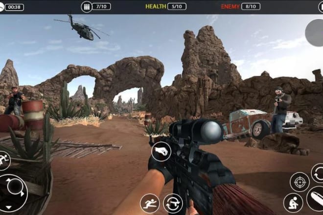 I will develop a profitable sniper4d games fps games in unity 3d