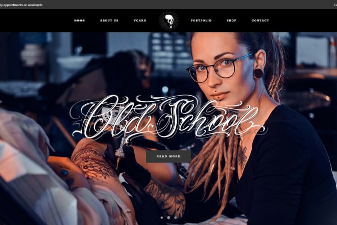 I will develop tattoo parlor, barbershop and spa website