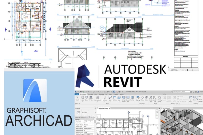 I will do architectural drawings and bim in revit and archicad