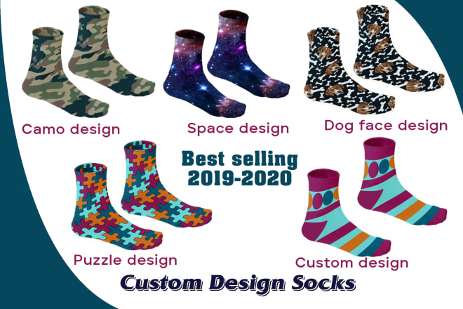 I will do custom socks design
