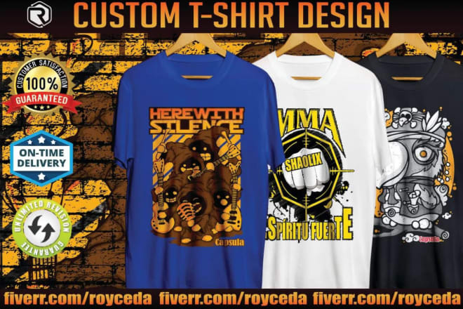 I will do custom t shirt design that sells