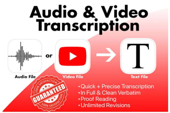 I will do fast and flawless audio or video transcription