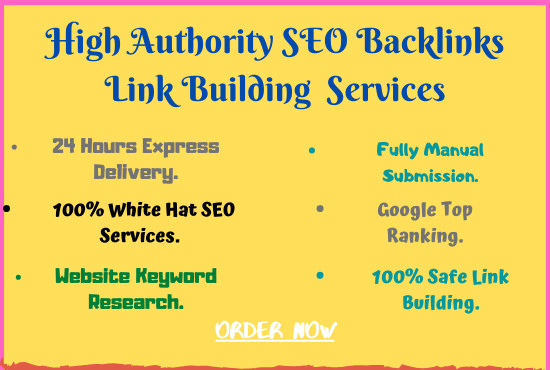 I will do high quality backlinks, link building service manually