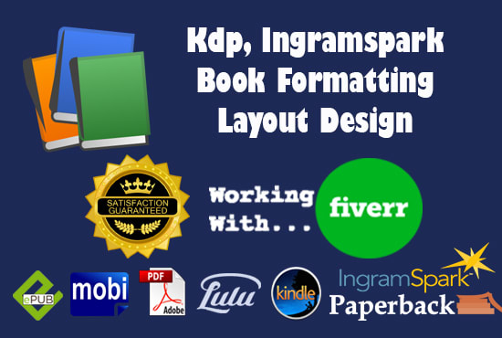 I will do KDP book formatting and layout design