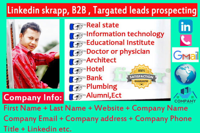 I will do linkedin skrapp, b2b,lead generation prospecting