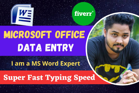 I will do office word data entry job for you