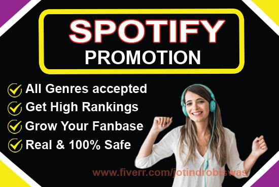 I will do organic spotify music promotion and marketing