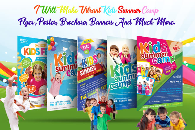 I will do summer camp kids party school tuition education flyers