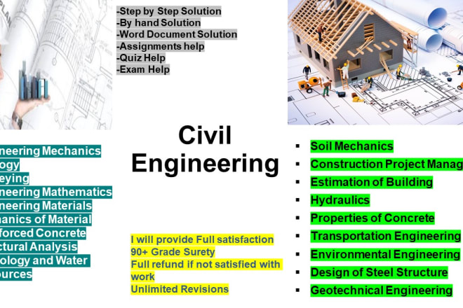 I will do tasks related civil engineering