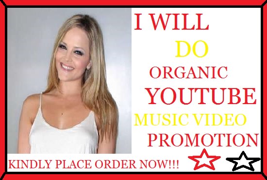 I will do USA, UK organic youtube music video promotion to the real audience