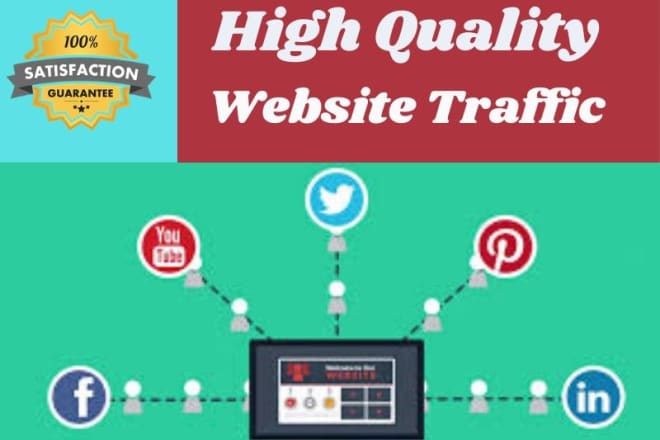 I will drive real website traffic from social media for 1 month