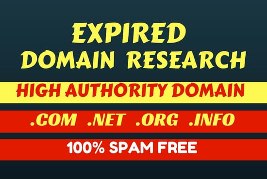 I will expired domain research for pbn
