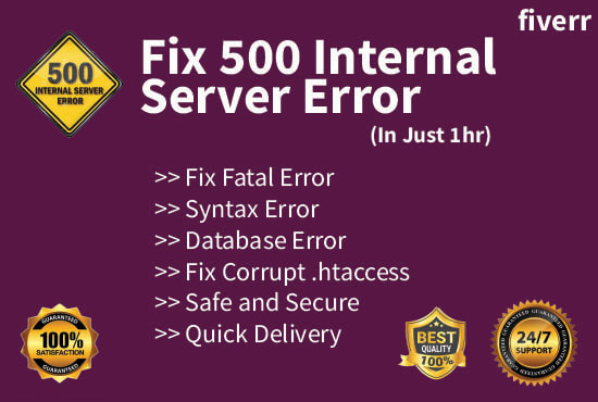 I will fix wordpress http 500 internal server error within 1 hour