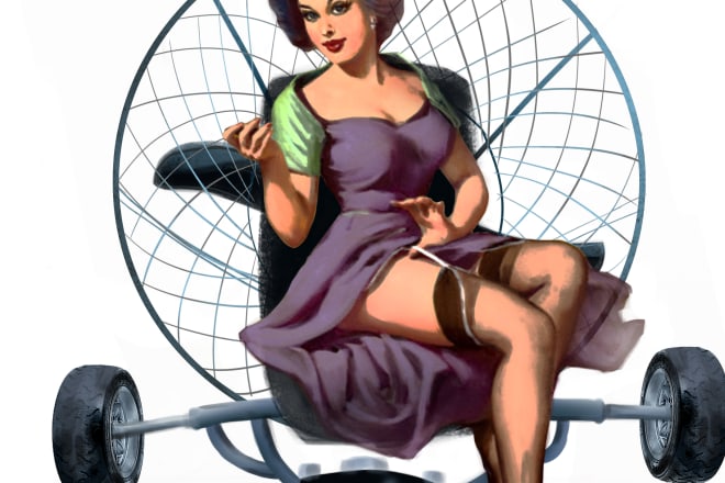 I will illustrate costume pin up girl adult illustration