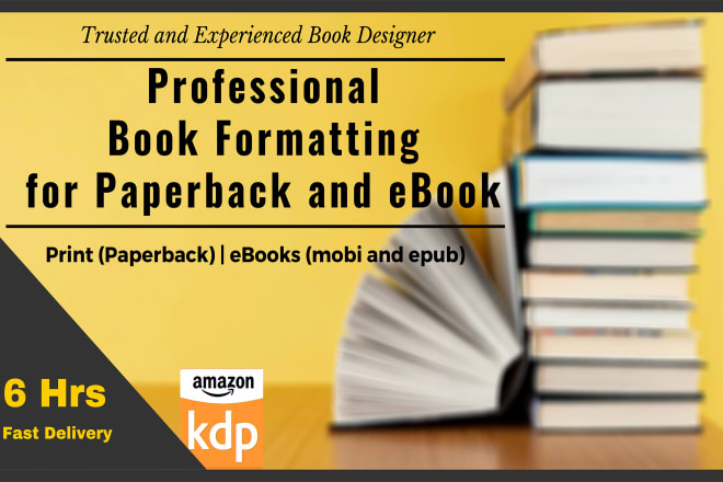 I will kdp kindle ebook paperback formatting book typesetting