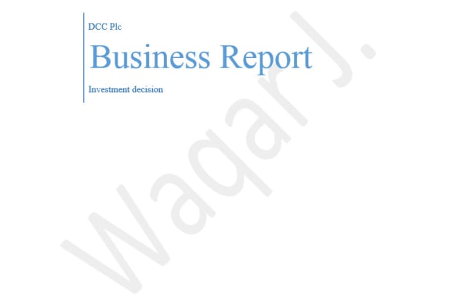 I will make a business plan, feasibility report, business proposal