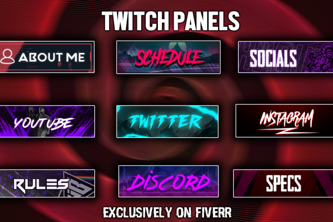 I will make amazing twitch header and graphics panel