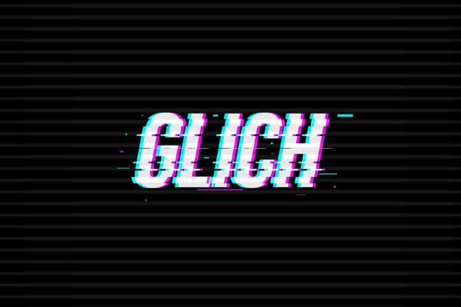 I will make your name or just sentence with glitch design