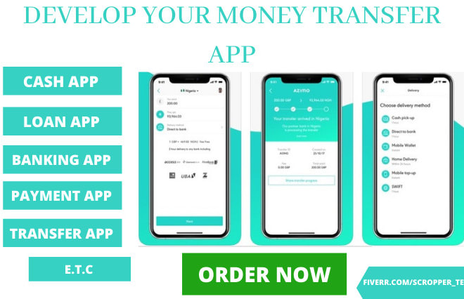 I will money transfer app, cash app, bank app, loan app, cash transfer app, banking app
