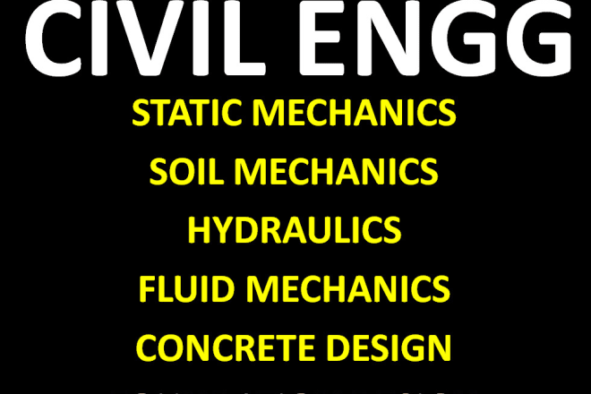 I will offer my services to civil engineering related subjects