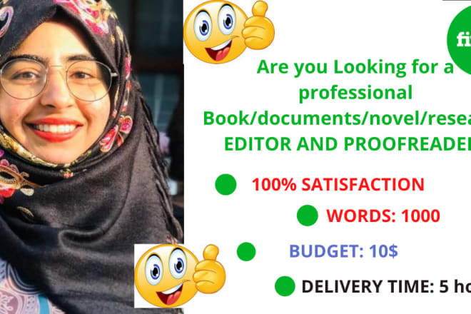 I will provide professional proofreading editing service