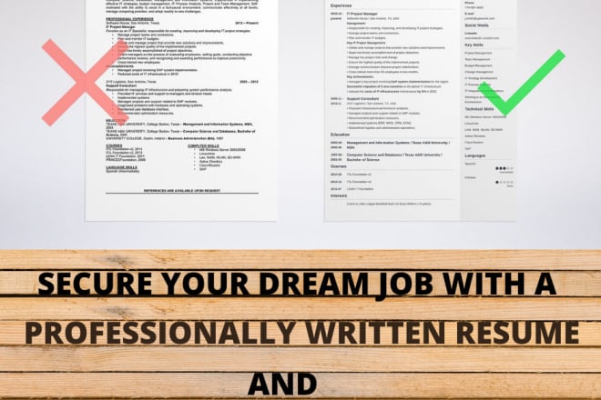 I will secure your dream job with an outstanding resume and cover letter