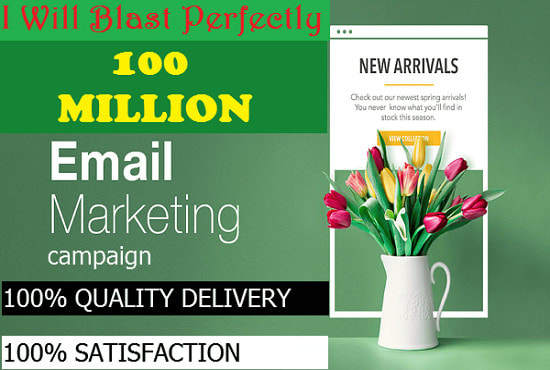 I will send 100million bulk email blast, email marketing campaign and design template