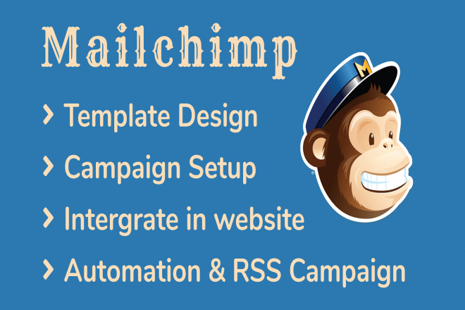 I will set up and design mailchimp email marketing template or newsletter