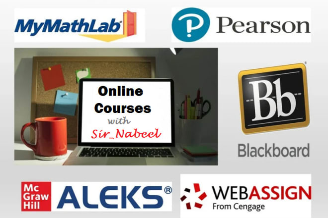 I will support you in pearson, aleks, blackboard, webassign courses