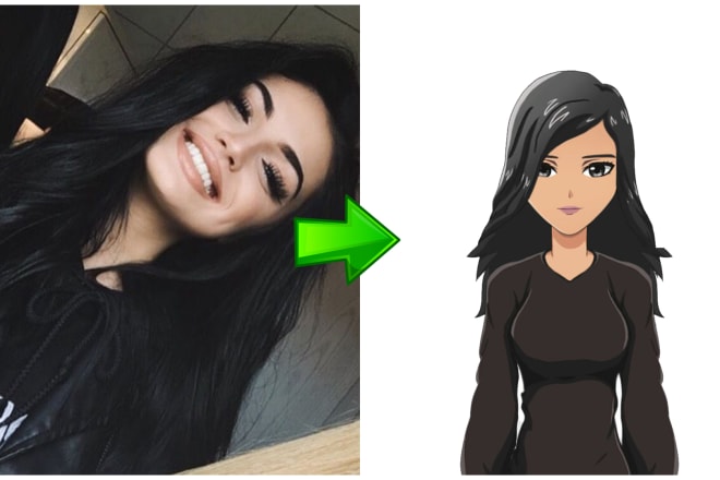 I will turn your photo into anime cartoon